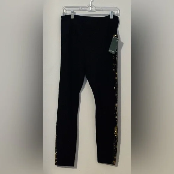NWT Lysse leggings dressy sparkle sequins dark fairy soft stretchy double knit - Picture 1 of 10